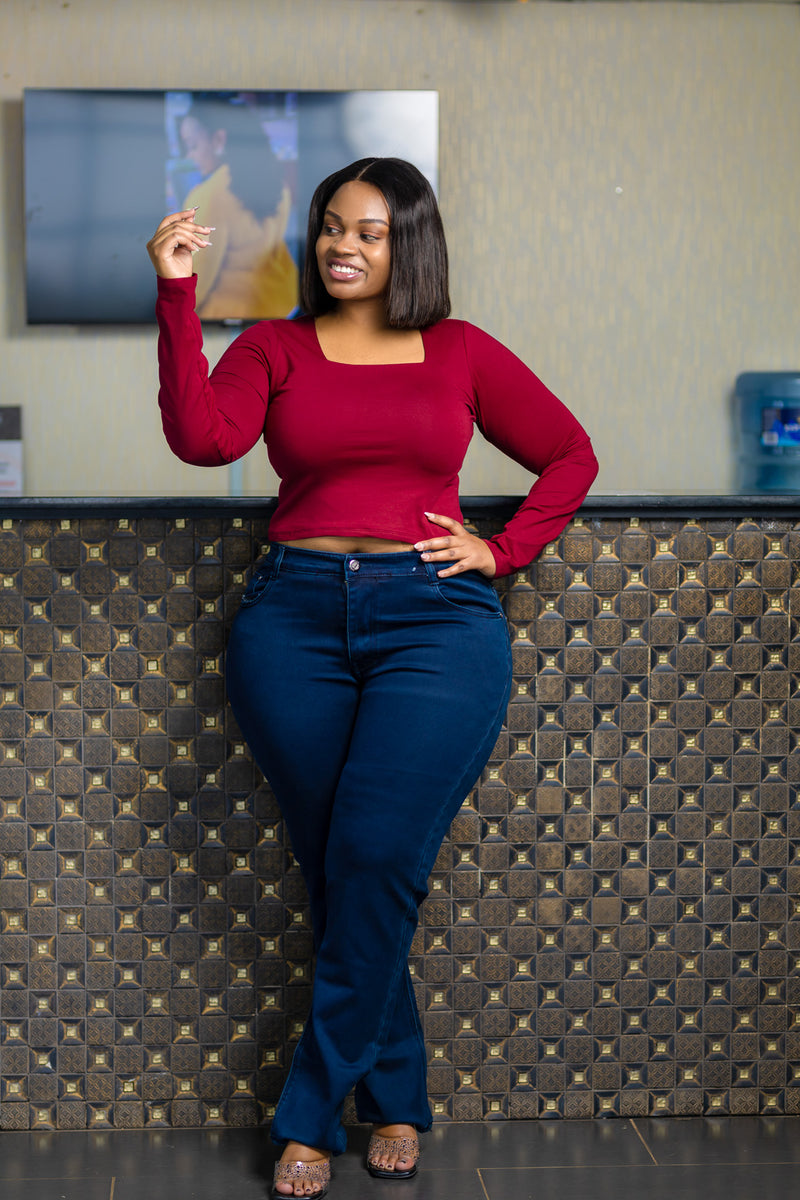 SA Maroon Long Sleeve Tank Top