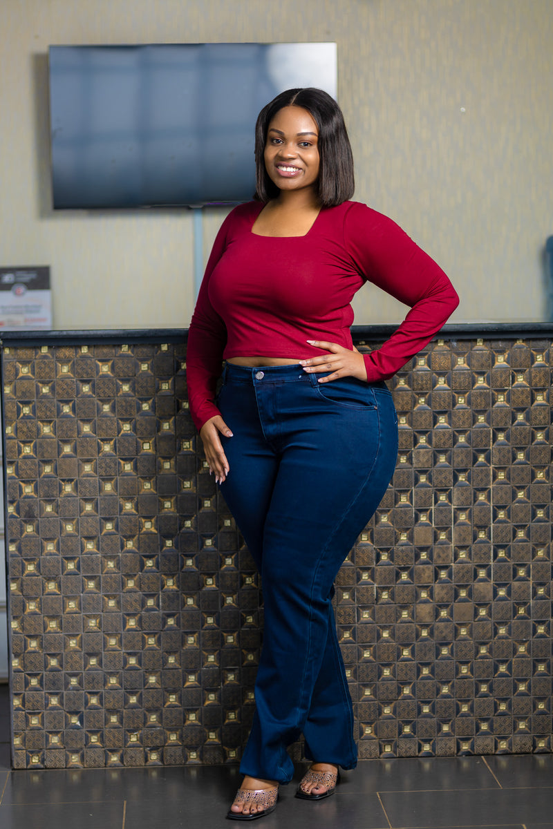 SA Maroon Long Sleeve Tank Top