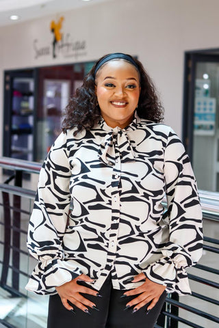 V-neck Bow Blouse - Sarai Afrique