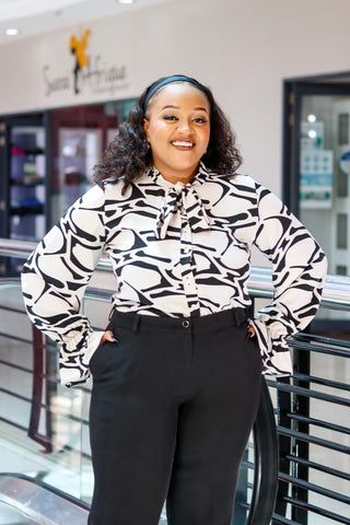 V-neck Bow Blouse - Sarai Afrique