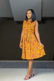 Mustard Floral Shirt Dress