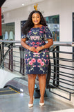 Printed Floral Crepe Dress - Sarai Afrique