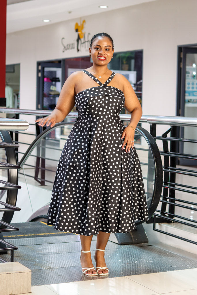 Polka dot Fit & Flea Dress