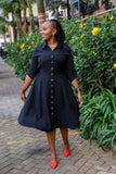 Black pilot Aline Dress
