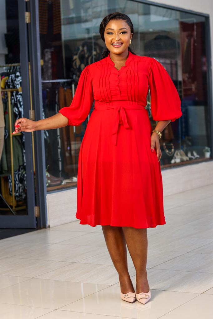 Scarlet Puff Sleeve Dress