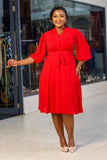 Scarlet Puff Sleeve Dress