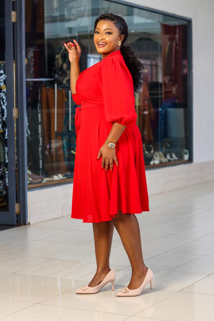Scarlet Puff Sleeve Dress