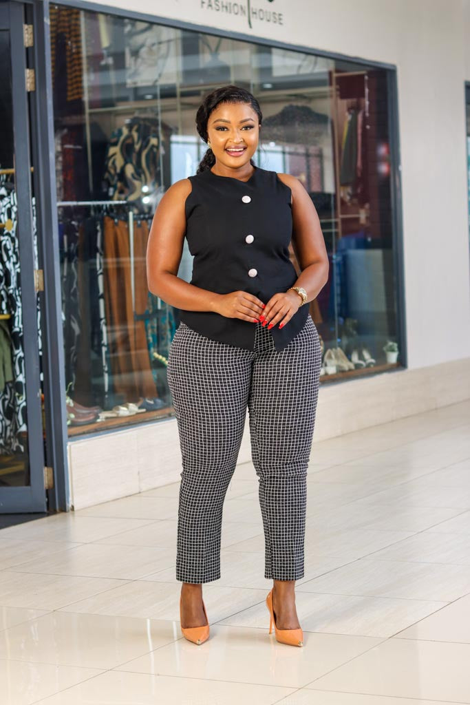 Black & White Checked Pants