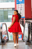 Whine Red Tier Short Dress
