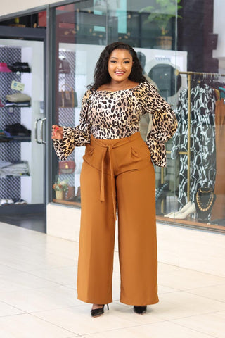 Pleated Waist Mustard  Pants