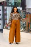 Pleated Waist Mustard  Pants