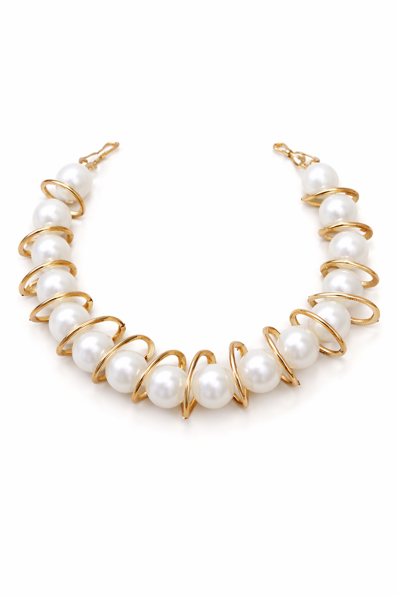 Luna Loop Pearl Neckpiece - Sarai Afrique