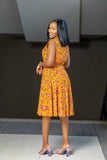 Mustard Floral Shirt Dress
