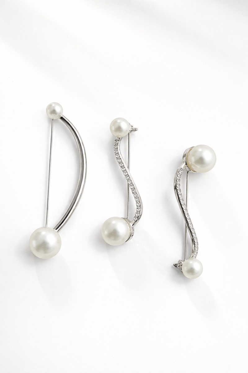 Pearl Arc Elegance Brooch - Sarai Afrique