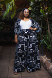 Black and white print pallazo
