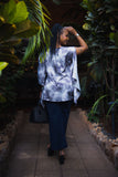 Black Grey Kaftan Top
