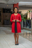 Red chain cover dress