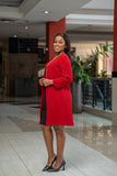 Red chain cover dress