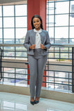 Grey tahari trouser  suit