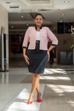 Pink black studio dress suit