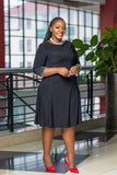 Shimmery Sleeve Aline Dress