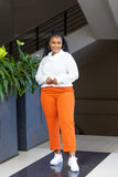 Orange casual pants