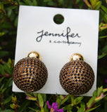 Gold balled earrings