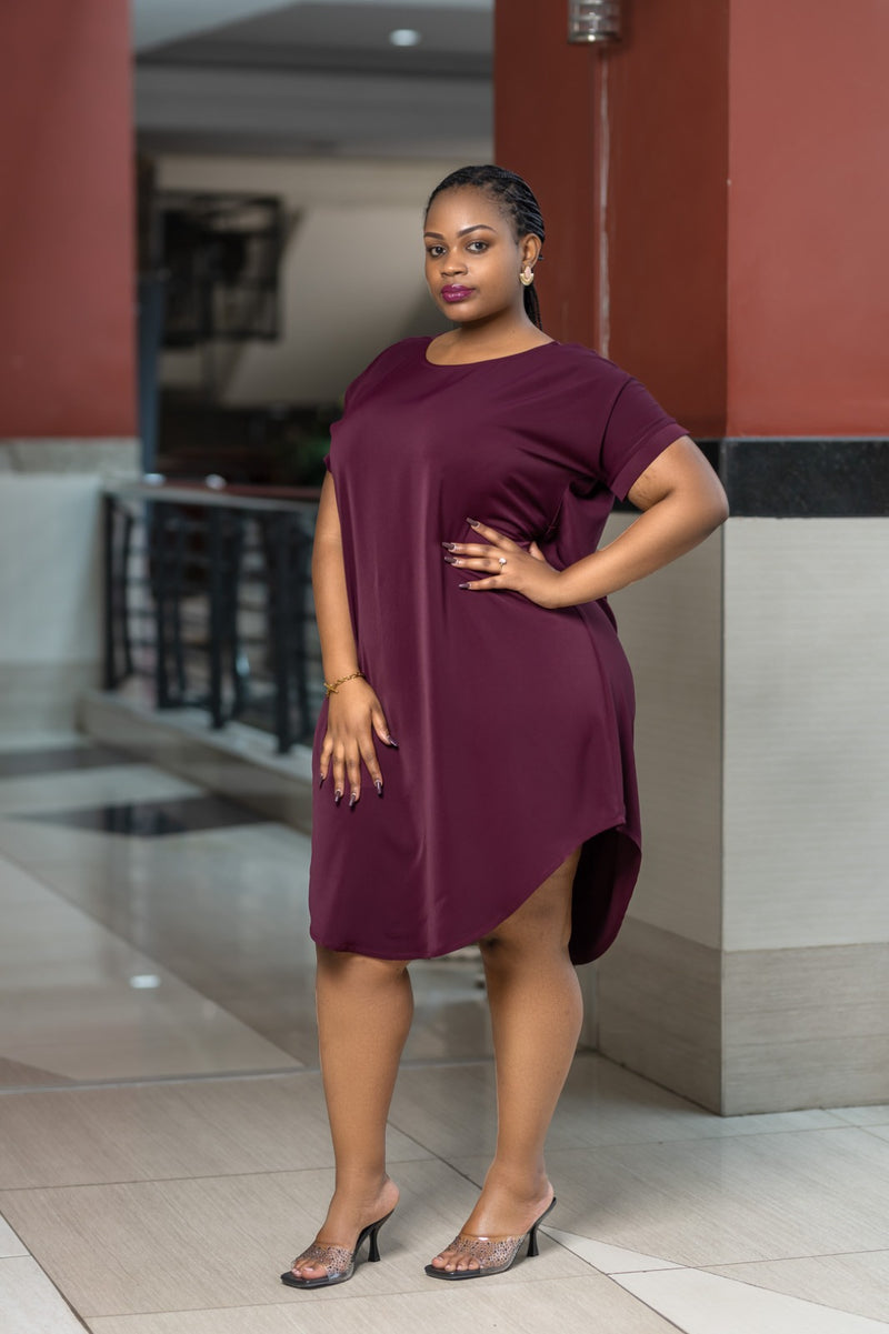 SA maroon shift dress