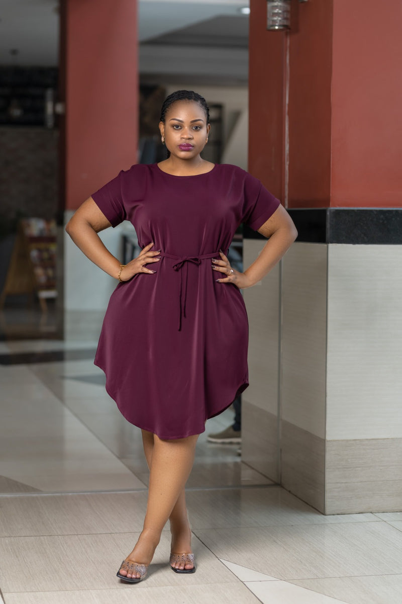 SA maroon shift dress