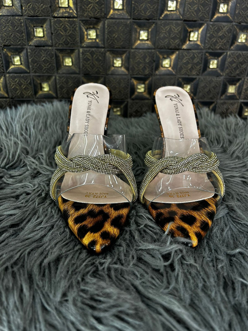 Cheetah Print Open Heel