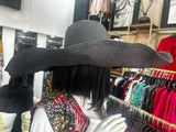 Black Straw Women Summer Hat