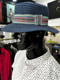 Blue tribal sunny hat