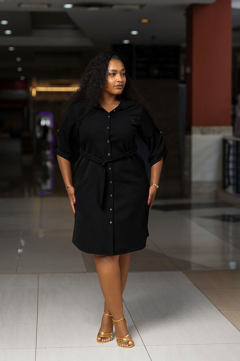 SA Black Shirt Dress