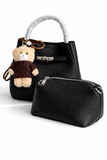Black Teddy Charm Tote - Sarai Afrique