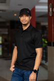 Black Plain polo t-shirt