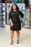 Black shift dress
