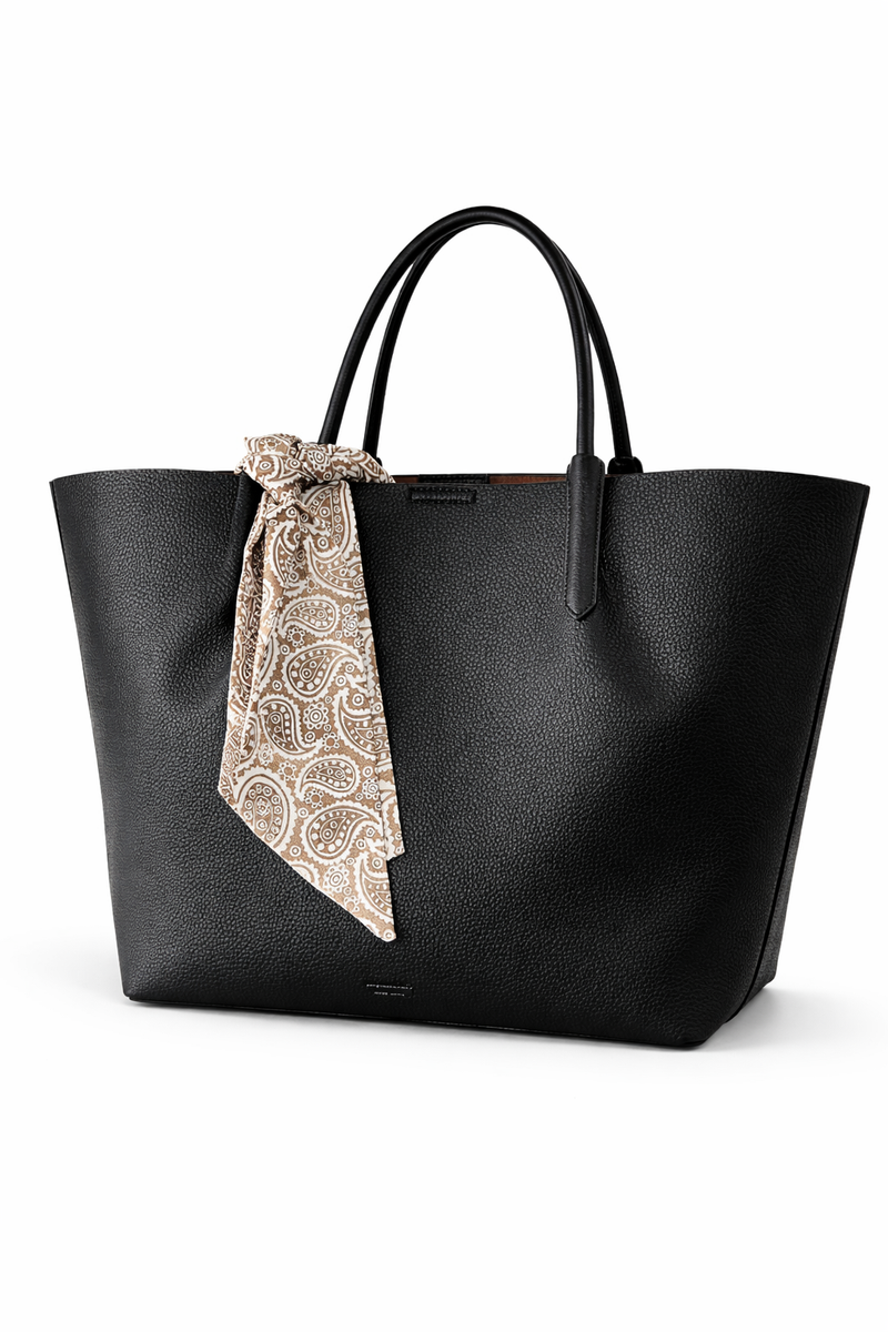 Wide Black Tote Bag - Sarai Afrique