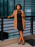 Brown Short sleeved cardigan
