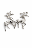 Silver Stag Statement Brooch - Sarai Afrique