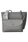 Grey wide tote bag