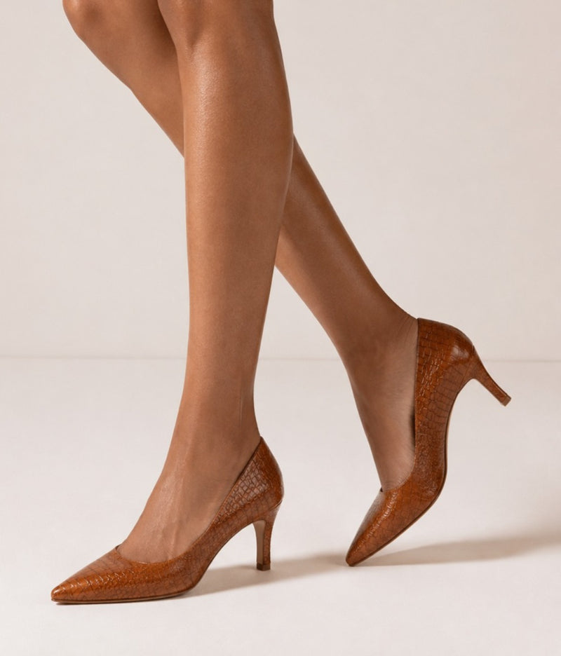 Light brown croc heel - Sarai Afrique