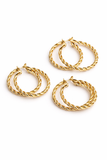 Golden Twist Duo Hoops - Sarai Afrique