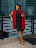 Red Short sleeved cardigan