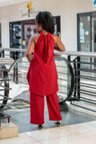 Halter Neck Set-Red (top)