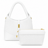 Woven tote bag-White - Sarai Afrique