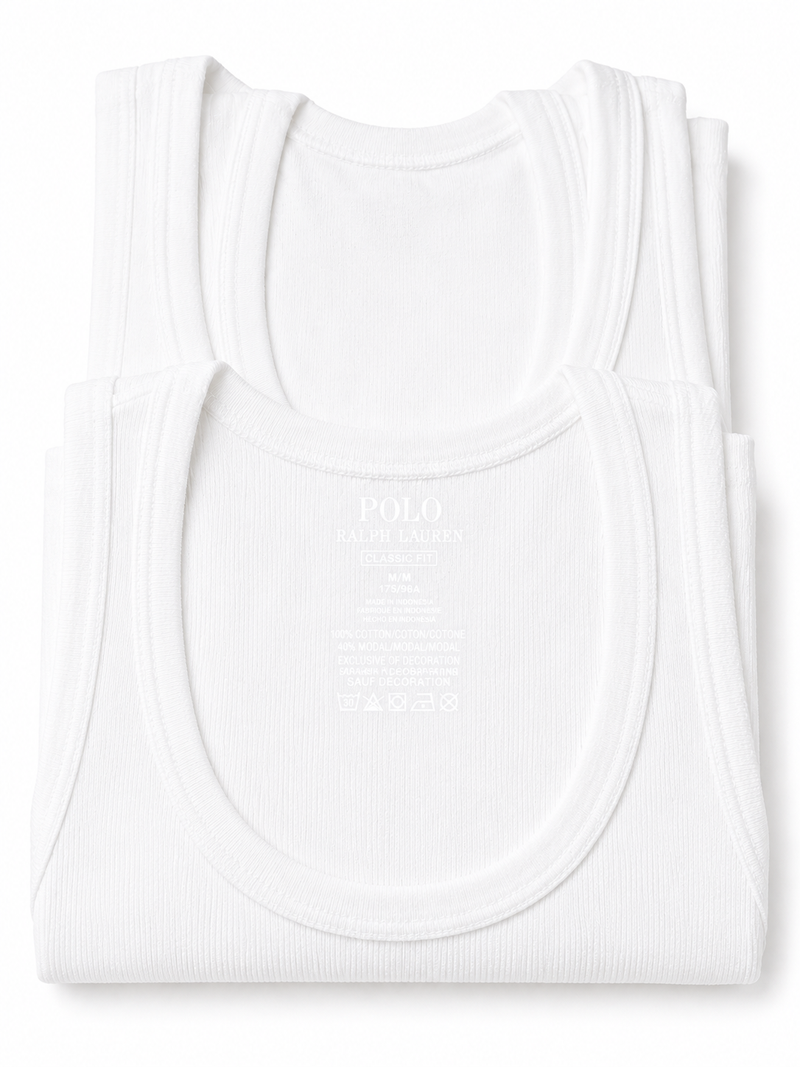 White mens cotton vest