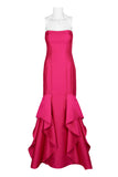 Fuschia strapless gown