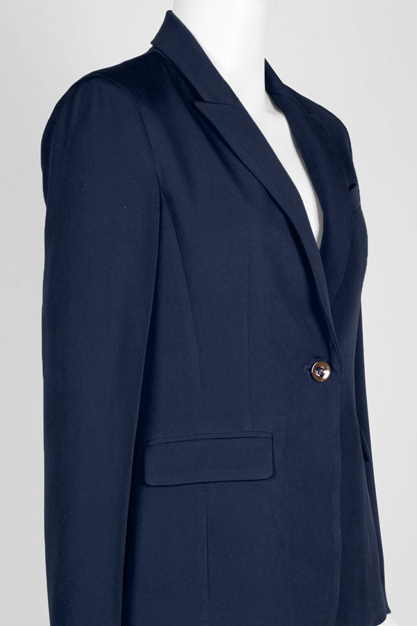Navy One Button , Blazer, Jacket, long sleeved, Navy, new arrival, OCTOBER COLLECTION, One button blazer,- Sarai Afrique