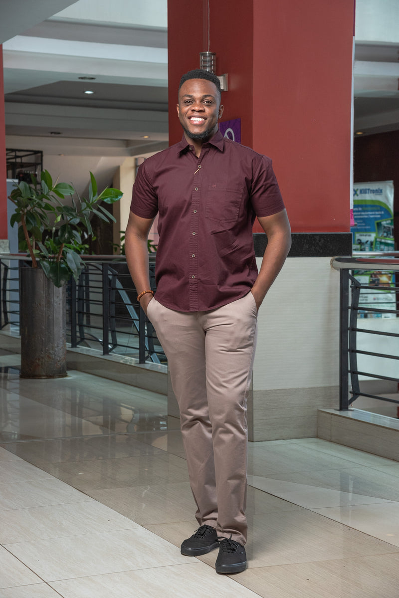 Grey khaki pants men , men wear,- Sarai Afrique