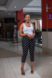 Black floral 3/4 jeggings , ,- Sarai Afrique